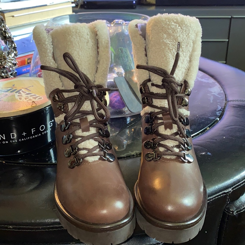 Aquatalia “Jaime” leather and Shearling Boots.